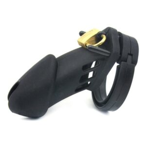 Cage de chasteté Silicone Bran 9 x 3cm Noir