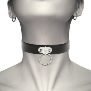 Collier Coquette avec Anneau Noir
