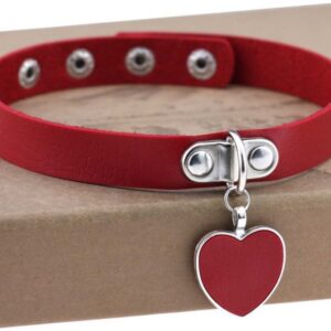 Ras de cou Punk Heart Rouge