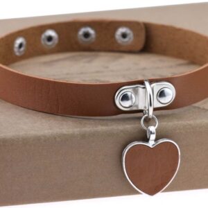 Ras de cou Punk Heart Marron