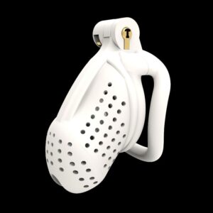 Cage de chasteté Dottia 8.5 x 3.5cm Blanc