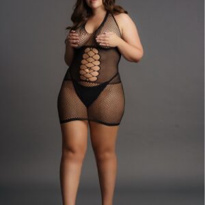 Robe sexy Grande Taille PEEK-A-BOO Noire