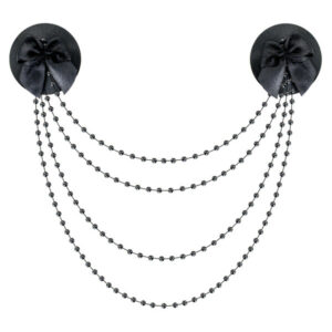 Cache tetons perles noir
