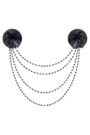 Cache tetons perles noir