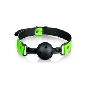 Bâillon Boule percée phosphorescent Gag Glow 45mm