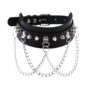Collier à pointes Piky Noir-Argenté
