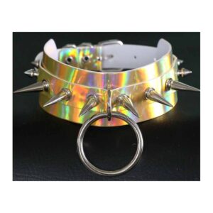 Collier à pointes Strobo Laser Doré