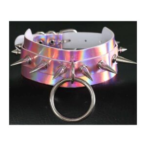 Collier à pointes Strobo Laser Rose