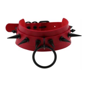 Collier à pointes Strobo Lish Rouge