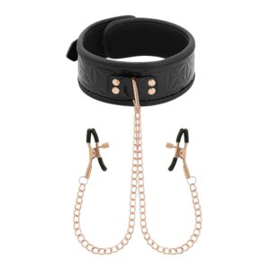 Collier avec pince-tétons Begme Noir
