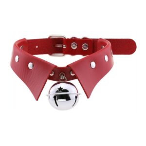 Collier ras de cou avec Grelot Jing Rouge