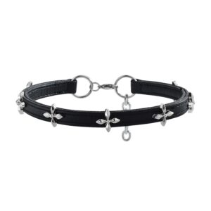 Collier Ras de cou fin Cross Flow Noir