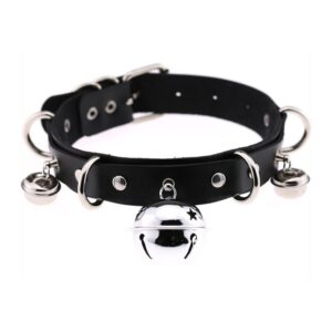 Collier sexy avec Grelots Noir