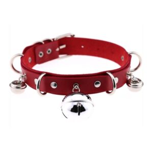 Collier sexy avec Grelots Rouge