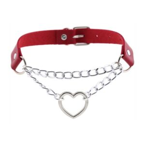 Collier sexy Heart Chain Rouge