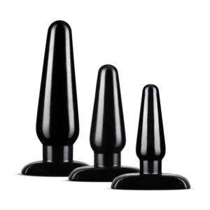 Kit 3 Plugs Anal Adventures Basic Noir