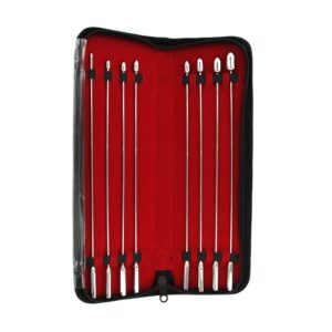 Kit de 8 tiges d'urètre en métal Rosebud 24cm - Diamètres 4 à 12mm