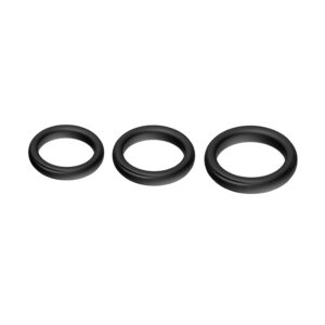 Lot de 3 cockring Silicone Set Ring Noirs