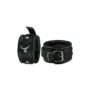 Menottes de chevilles en cuir 5cm Noir