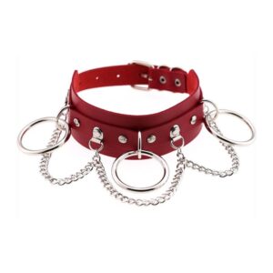 Collier O RING CHAIN Rouge