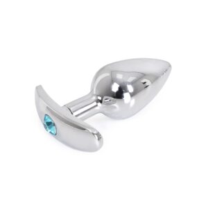 Plug Bijou anal avec Base arrondie Curve 6 x 2.8 cm - Bijou Bleu
