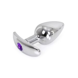 Plug Bijou anal avec base arrondie Curve 6 x 2.8 cm - Bijou Violet