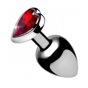 Plug bijou Heart Gem Rouge 8 x 4 cm L