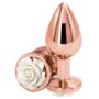 Plug Bijou REAR M 7 x 3.4cm Rose-Blanc