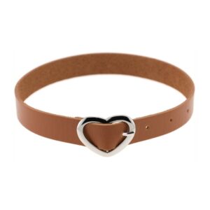 Ras de cou Heart Attach Marron