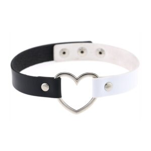 Ras de cou Heart Duo Blanc-Noir