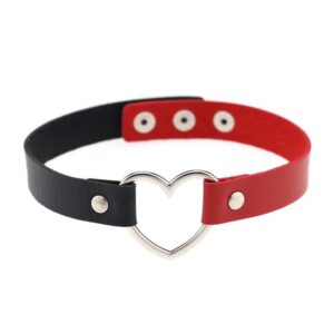 Ras de cou Heart Duo Noir-Rouge