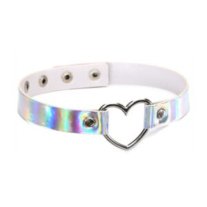 Ras de cou Heart Laser Blanc argenté