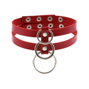 Ras de cou Tri Rings Rouge