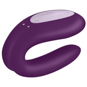 Stimulateur connecté Double Joy Satisfyer Mauve