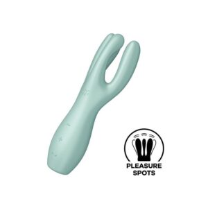 Stimulateur de clitoris Threesome Satisfyer 14cm Vert