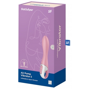 Vibro gonflable Air Pump Vibrator 2 Satisfyer 12 x 3.5cm Rose – Image 6