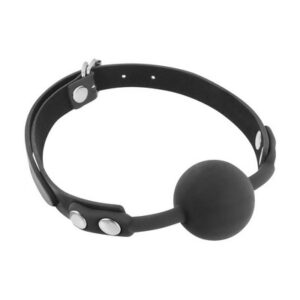 bâillon boule noire rigide - Fetish Tentation