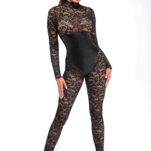 Combinaison corset Enigma dentelle et wetlook