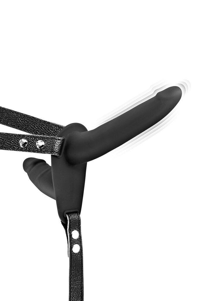 Double gode ceinture noir vibrant - Fetish Tentation – Image 3