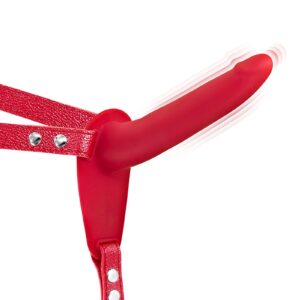 Gode ceinture rouge vibrant Fetish Tentation