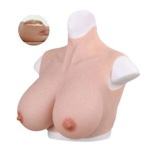 Buste Seins réalistes Silicone Col haut bonnet B/G peau clair