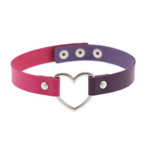 Ras de cou Heart Duo Rose-Violet