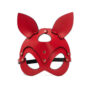 Masque chat cuir rouge