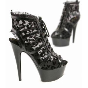Low boots en simili-cuir noir (Grandes Tailles)