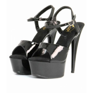 Sandales simili cuir verni (Grandes Tailles)