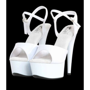 Escarpin blanc verni (Grandes Tailles)