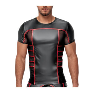 T-shirt Top Ormeto Noir-Rouge