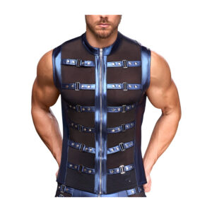 Veste avec zip Top Eclino Bleu métallisé