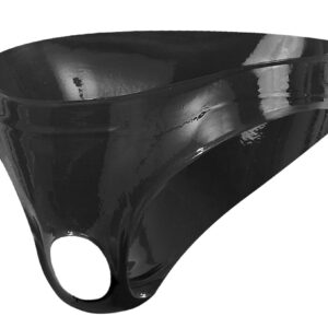Slip homme ouvert latex noir S/L
