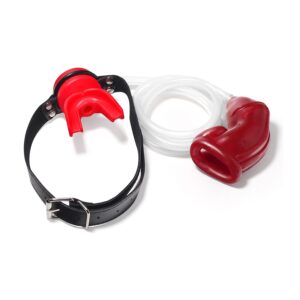 Bâillon Urinoir avec Cage souple Rouge